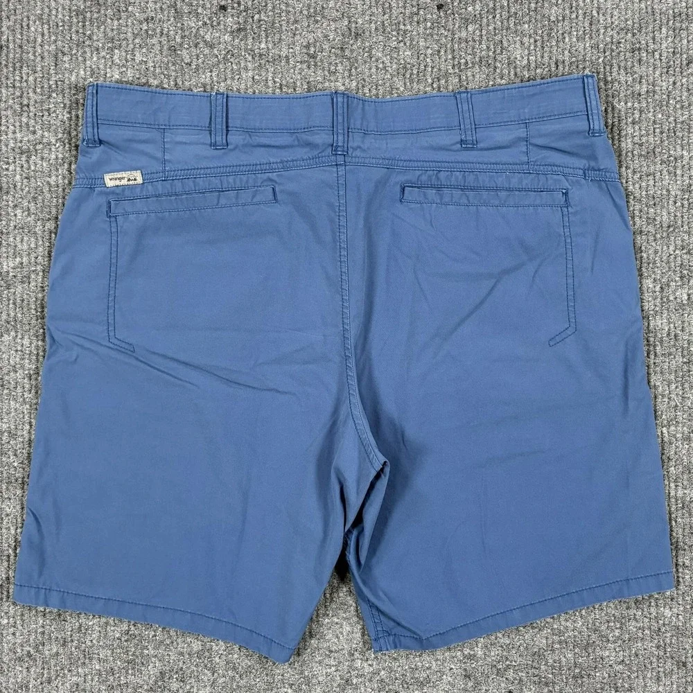 Wrangler Chino Shorts Mens 40 Blue Regular Fit Stretch Casual Travel Summer